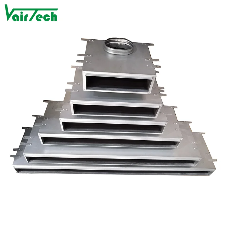 Hvac Ventilation Linear Diffuser And Grilles Transition Insulation Register Box Galvanized Steel Plenum Box