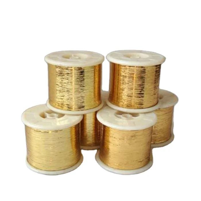 Yarn Metallic Hilo Embroidery Thread 1/100' M Pure Gold Metallic Yarn For Embroidery