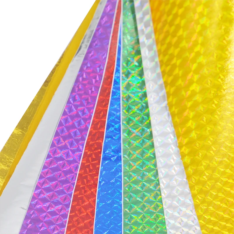 Laser Contact Paper Holographic Color Self Adhesive Film PVC Sticker Paper Roll