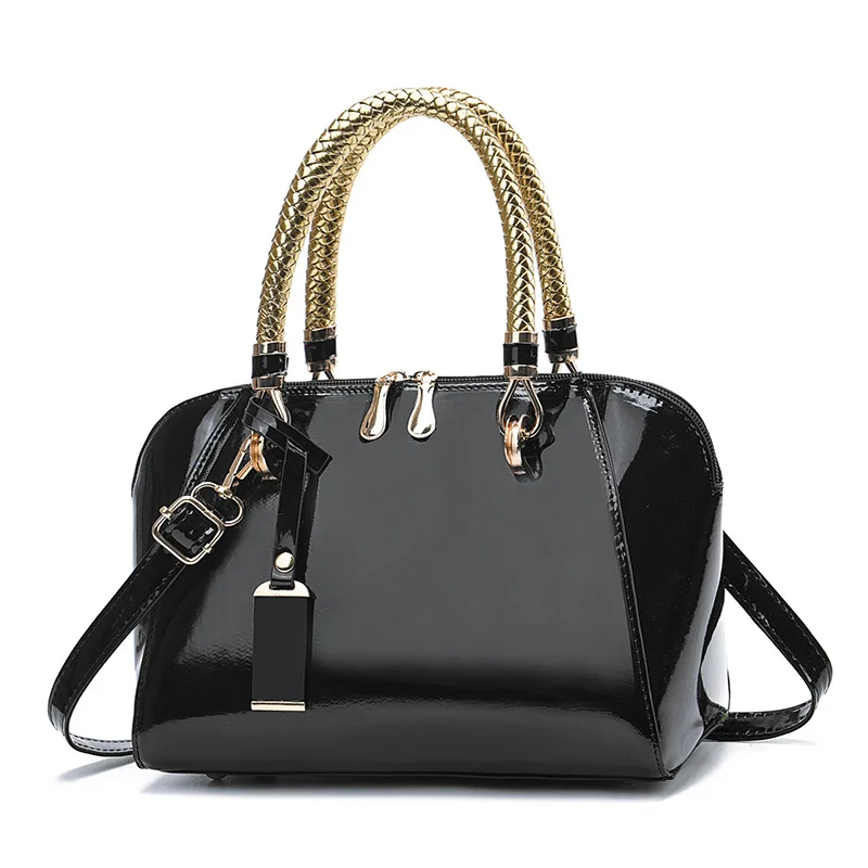 New arrival fashion women handbag large capacity ladies hand bag wholesale patent leather bags