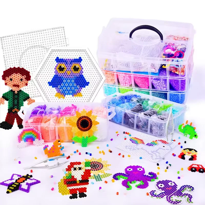 CPC CE DIY  22000pcs 5mm Fuse Beads Kit 24 Colors 106 Patterns Christmas Gifts Jewelry Making Toys for Kids