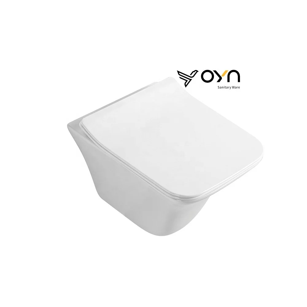 Hot-selling Modern Design Rimless Wash Down Egg Shape Wall Hung Toilet