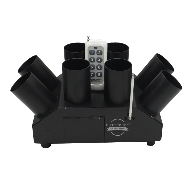 Fan shape remote control cold fountain fireworks firing console system 8 shots wedding stage cold pyrotechnics firing system