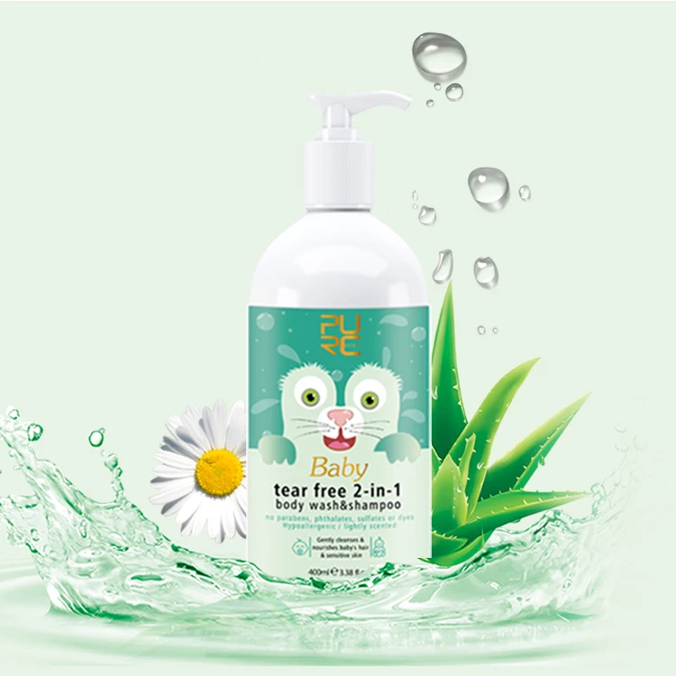 Органический ежедневный детский шампунь для мытья тела и разрыва 2 в 1 Детский натуральный волос фирменная торговая