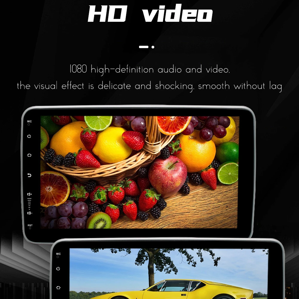 Factory Wholesale Car Accessories Single Din Dvd Car Stereo Electronics Audio Tv Android 10 Inch Car Lcd Monitor 16g