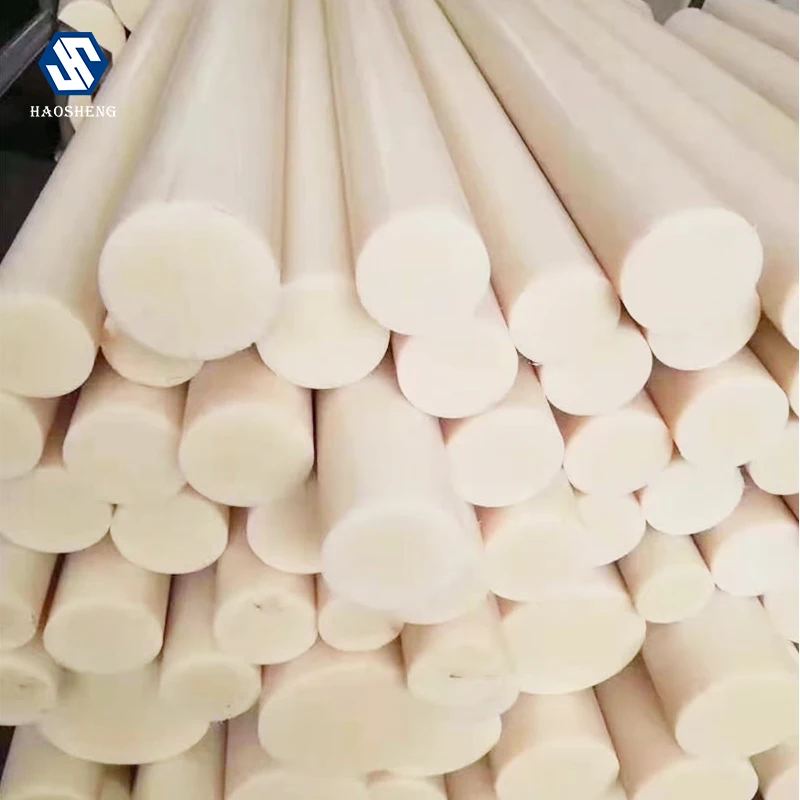 Best quality lowest price factory Customized  haosheng Cast Bar white blue black Colorful Nylon Plastic Round Bar/Rod