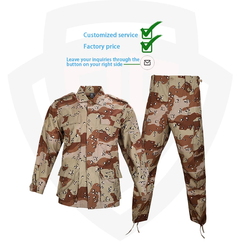 Doublesafe bdu Style Desert chocolate chip Camo uniform Tactical Uniform Clothing Tactical Clothes Camouflage Suit Clothing Wear