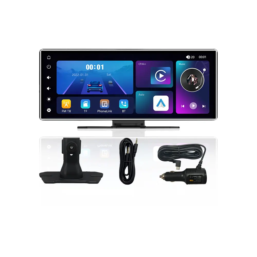 H508F portable carplay screen 11.26 inch TOUCH car screen 720P dash camera carmonitor F133 chipset car play screen