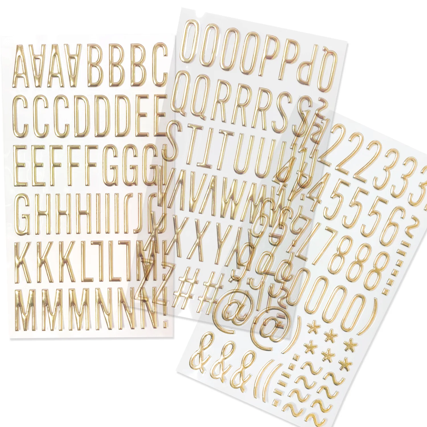 DIY 3D Self Adhesive Decorative Gold Letter PVC Glitter Alphabet Letter Number Stickers Bubble Sticker