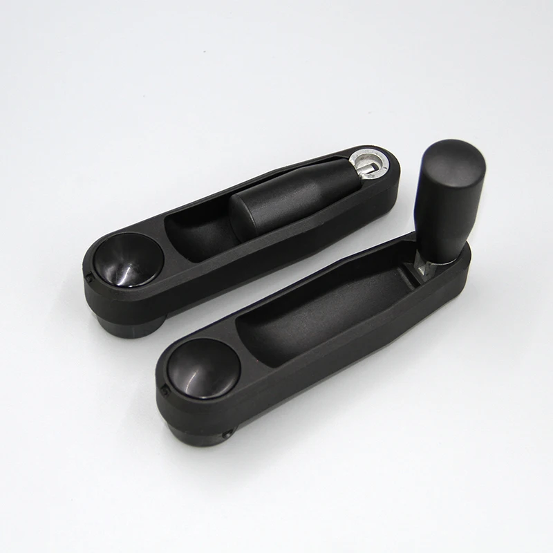 80 100 125 160 Reinforced nylon folding handle rotating handle high strength steel inner bore plastic crank handle