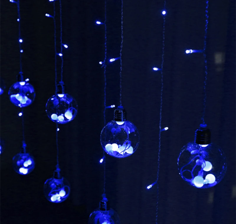 Creative wishing light LED ball bulb light string icicle curtain dragon ball ball lantern