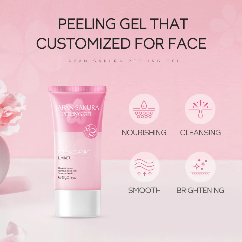 wholesale Sakura deep cleansing cleanse pores peeling Exfoliating sakura Face gel
