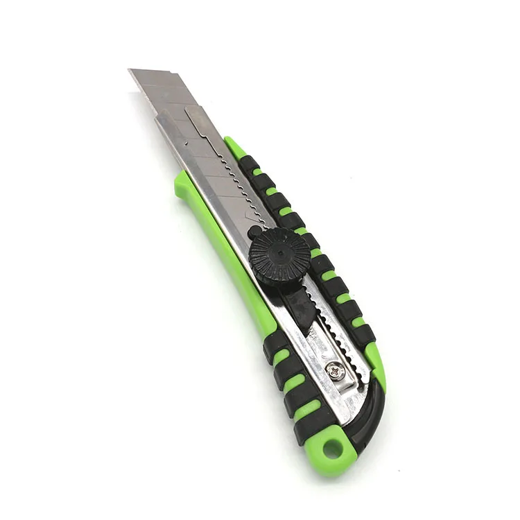 
Auto lock 18mm retractable utility knife soft rubber handle utility knife 