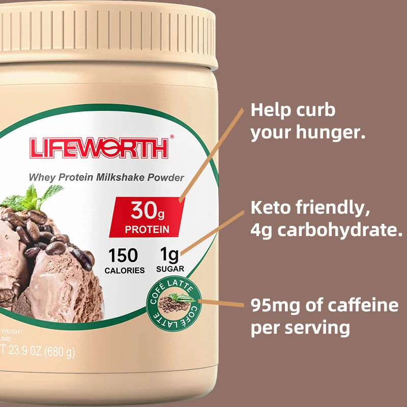 Молочный коктейль LIFEWORTH с высоким содержанием Сывороточного Белка изолировать ваши мышцы и обуздать голод