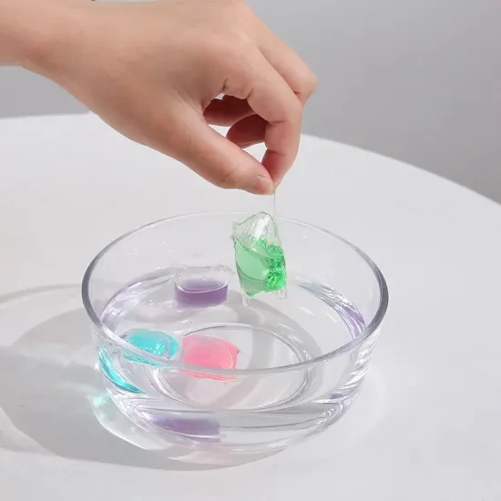 OEM Custom color concentrated formula 8g 15g 18g Laundry detergent ball pods capsules