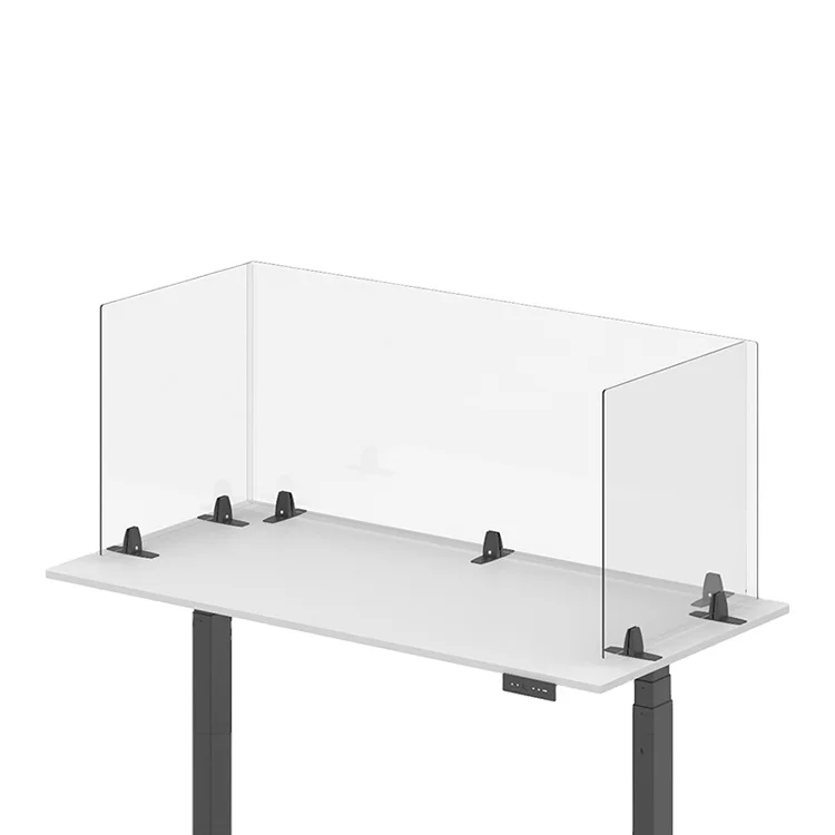 Factory customization office glass wall partitions Easy to install shields plastic desktop cheap office partitions
