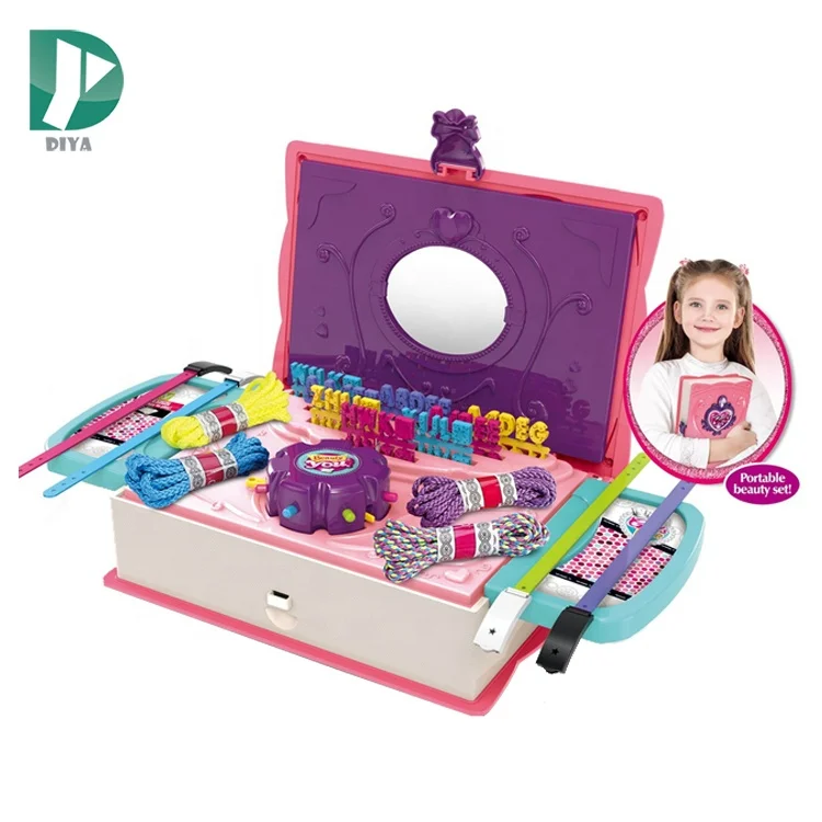 Girls Magic book storage beauty set letter beads kids knitted toys bracelet