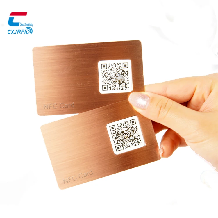 Factory Price Nfc Blank Metal Business Card Costom Qr Code Smart Chip Nfc Card