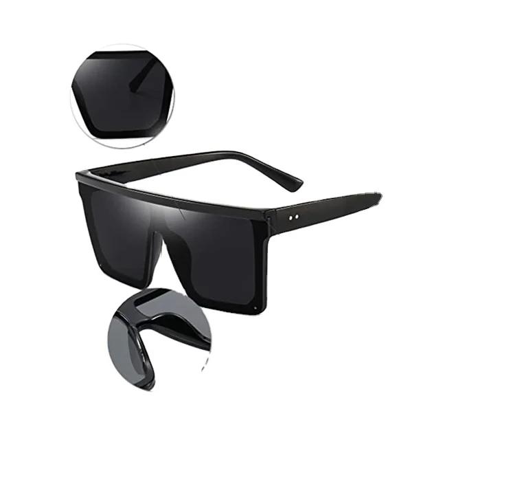 6979 Women Popular Oversized Shades Sun Glasses Square Custom Logo One Piece Lens Colorful Fashion Design Sunglasses Men