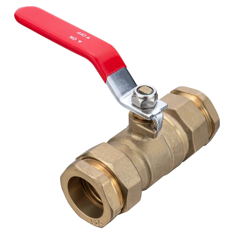 TMOK 25mm Water Supply Compression Isolation Brass Ball Valve  for Drip Irrigation Pipe