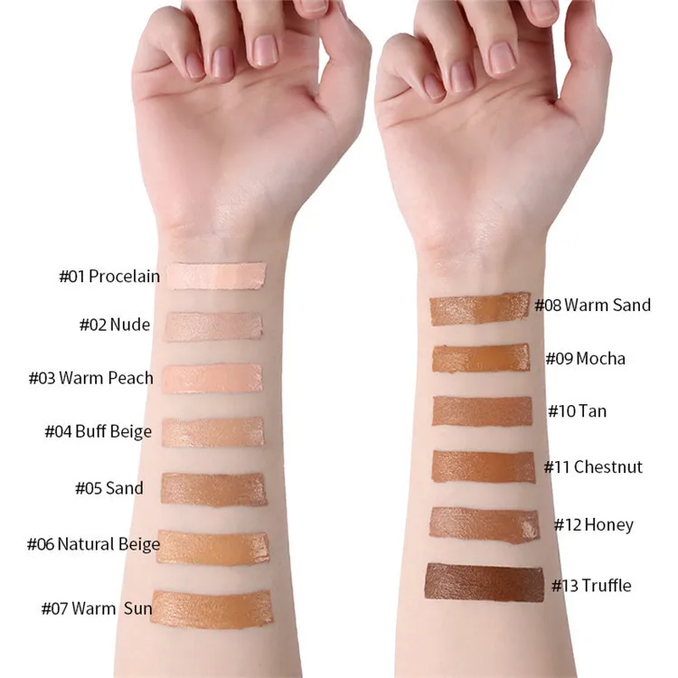 Hot Popular Face Full Coverage Concealing Foundation Matte Tonal Base Liquid Cosmetics Foundation