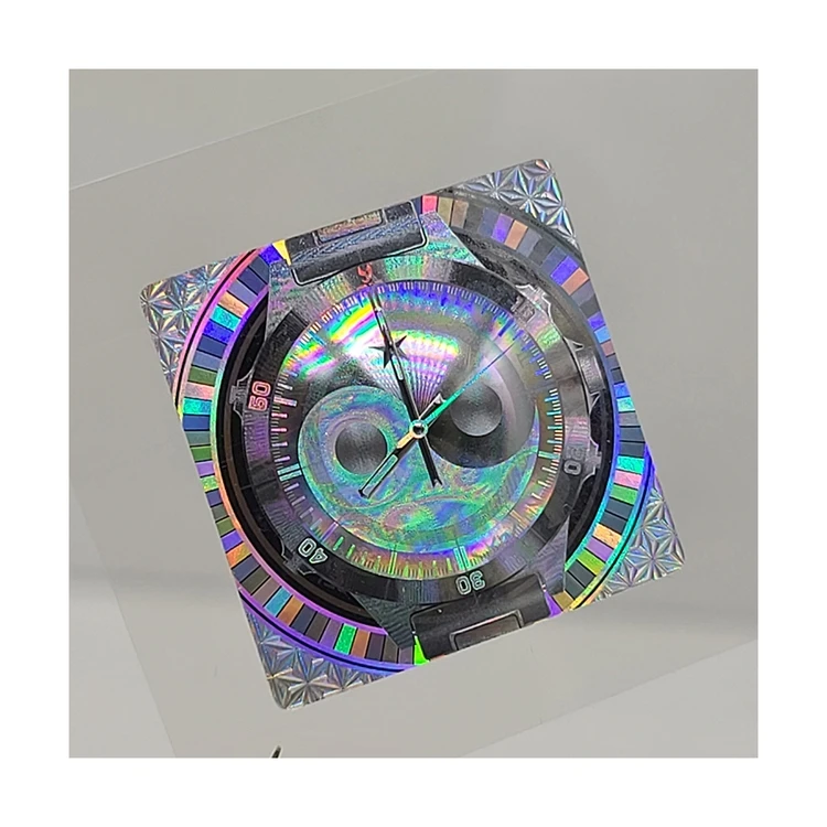 Glossy Die Cut Holographic Sticker Custom Waterproof Hologram Cutting Printed Logo Labels