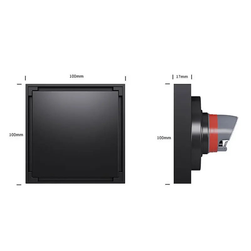 Bathroom anti-clogging filter 100mm stainless steel/brass black lineal washing floor drain