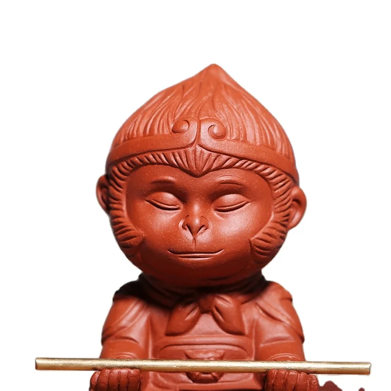 Monkey King Tea Pet Best-Selling Factory Wholesale Delicate YiXing Hand-Made Color-Change Tea Ceremony Accessories Decoration