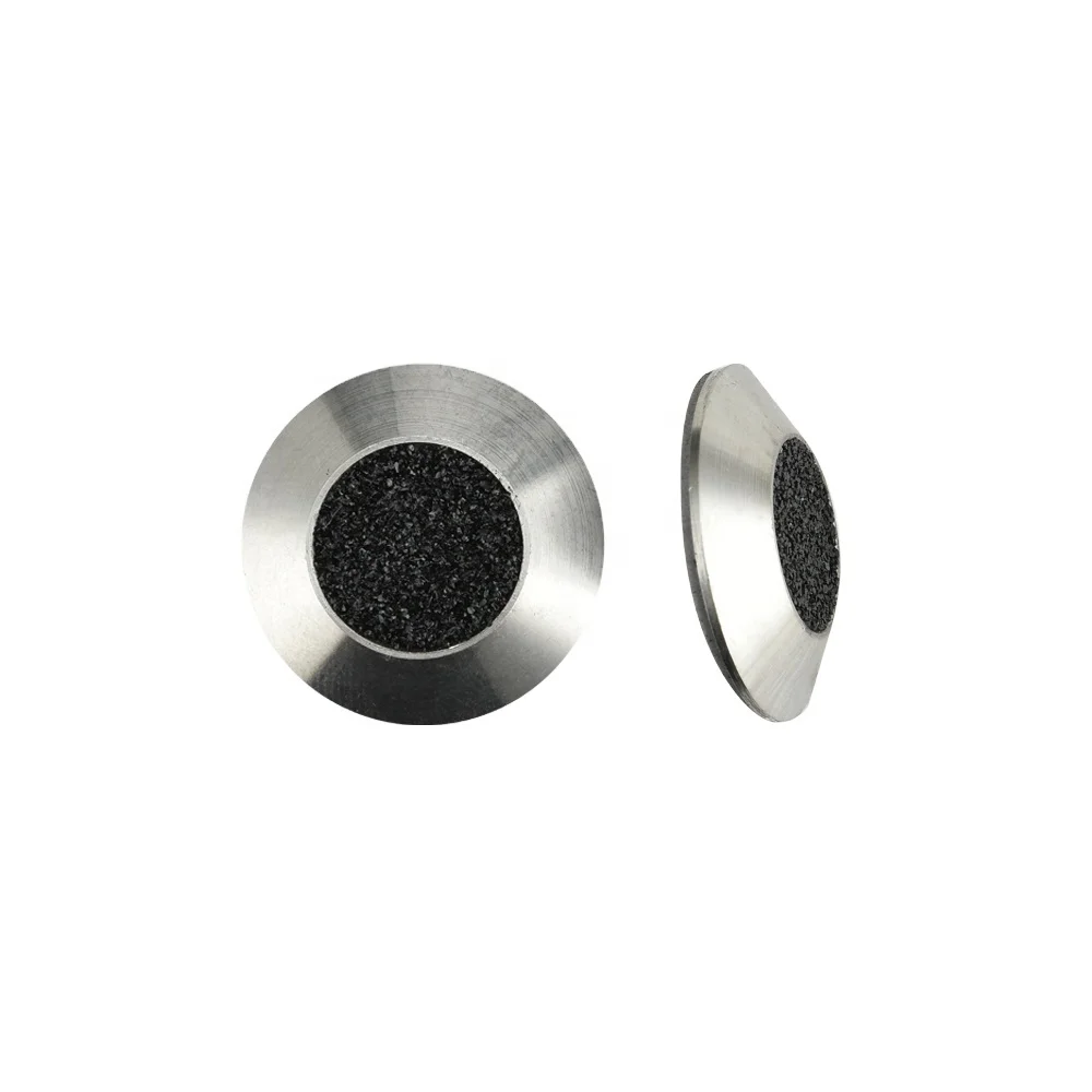 hot sale 25mm s304 s/s stainless steel blinds tactile indicators stud dots with black carborundum carb