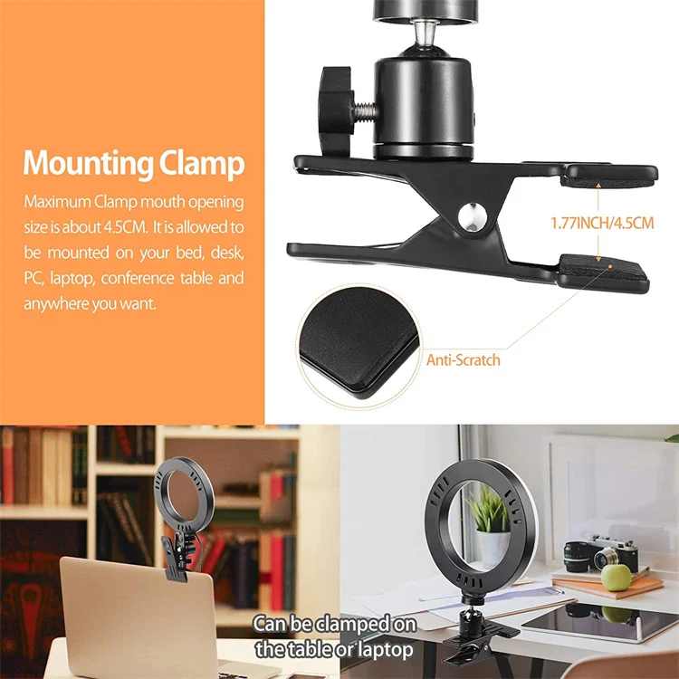 Hot Sale Wholesale Cheap Price Led Selfie 6 Inch Ring Light for Laptop