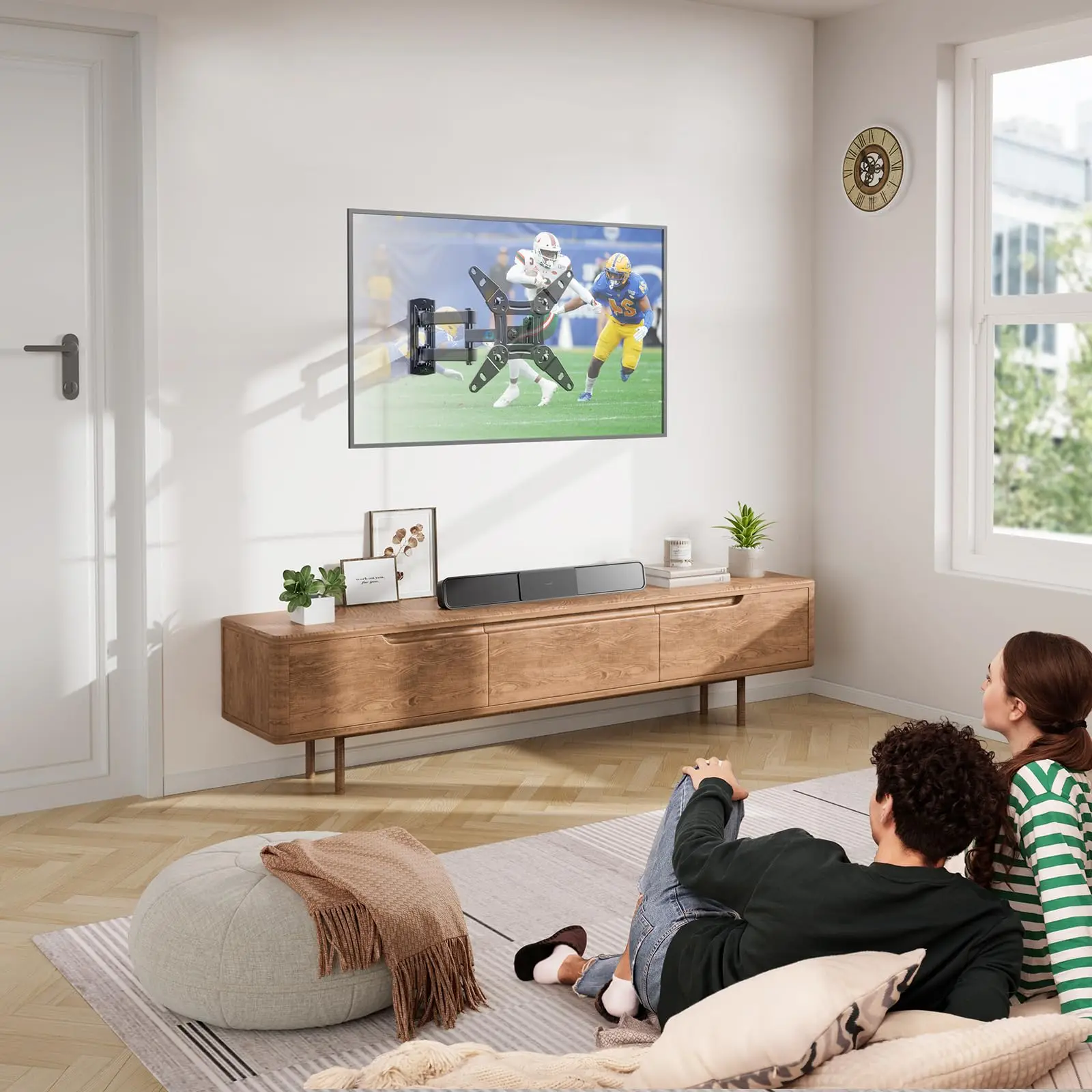 200x200mm Wholesale Swivel Tilt TV Wall Mount for Most 26-55 Inch TVs Full Motion TV Bracket Max VESA