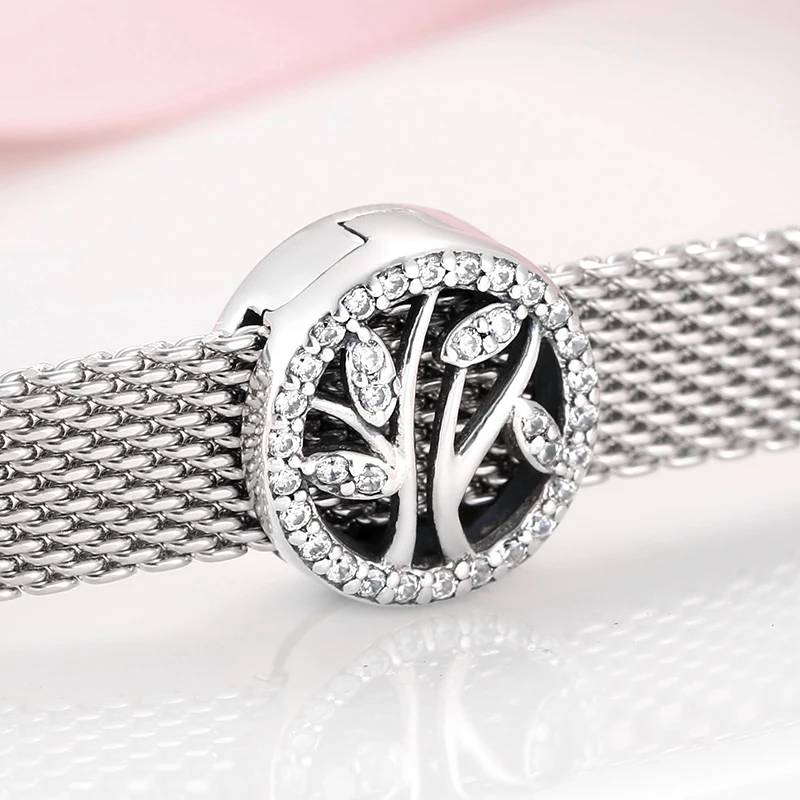 Real 925 sterling silver Fashion Clip Heart Beads Bracelets for Woman Fit Original Reflection bracelet Wholesale Jewelry