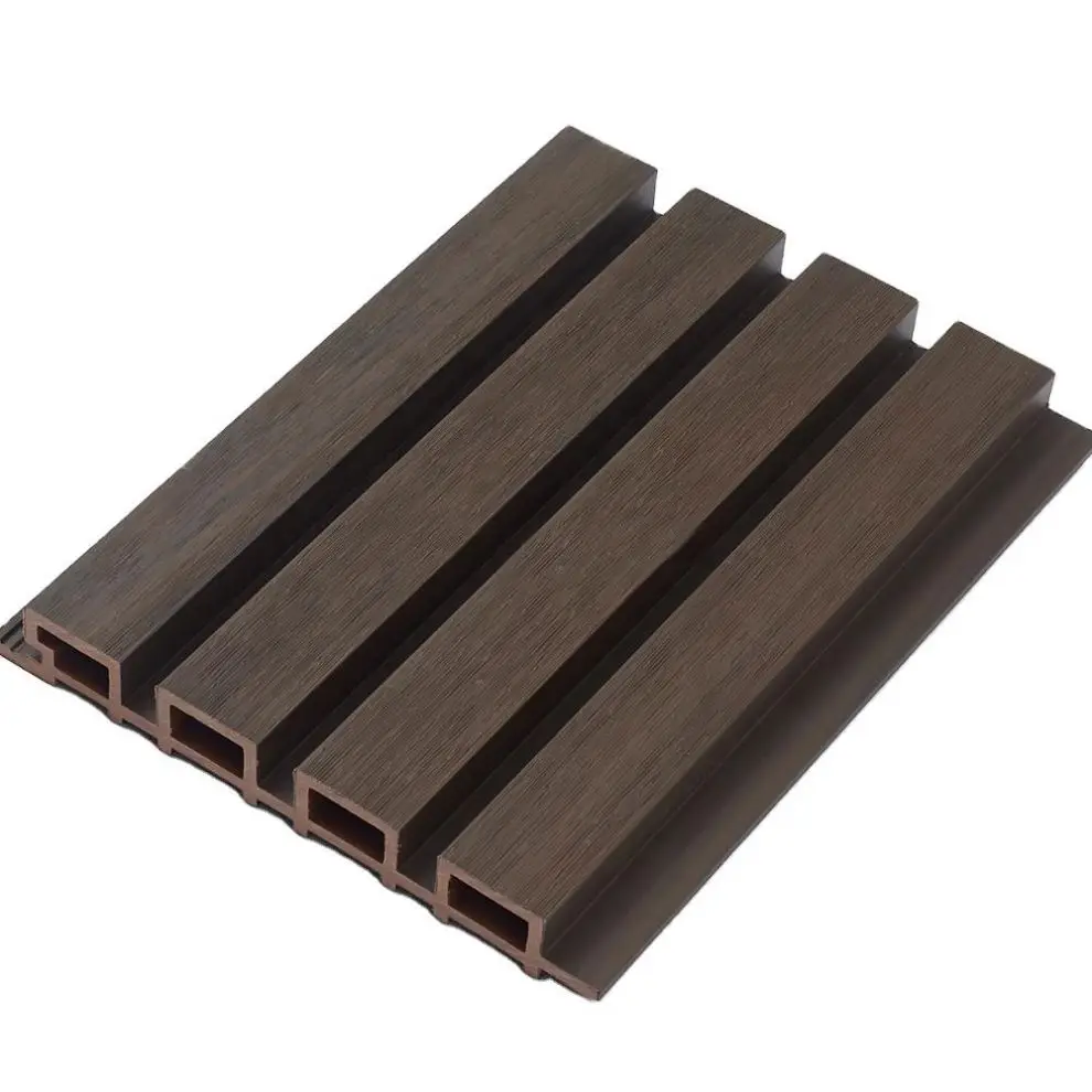 Wpc Fluted Wall Exterior Anti-UV Wood Plastic Composite WPC Wall Panel