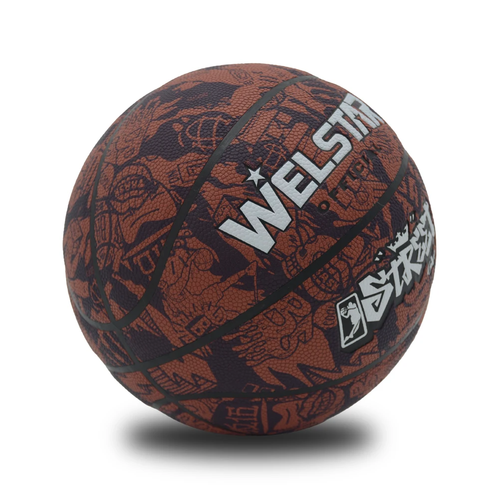 Best selling Custom basketball Soft Hygroscopic PU leather basketball Official Size 7 training Laminated basketball