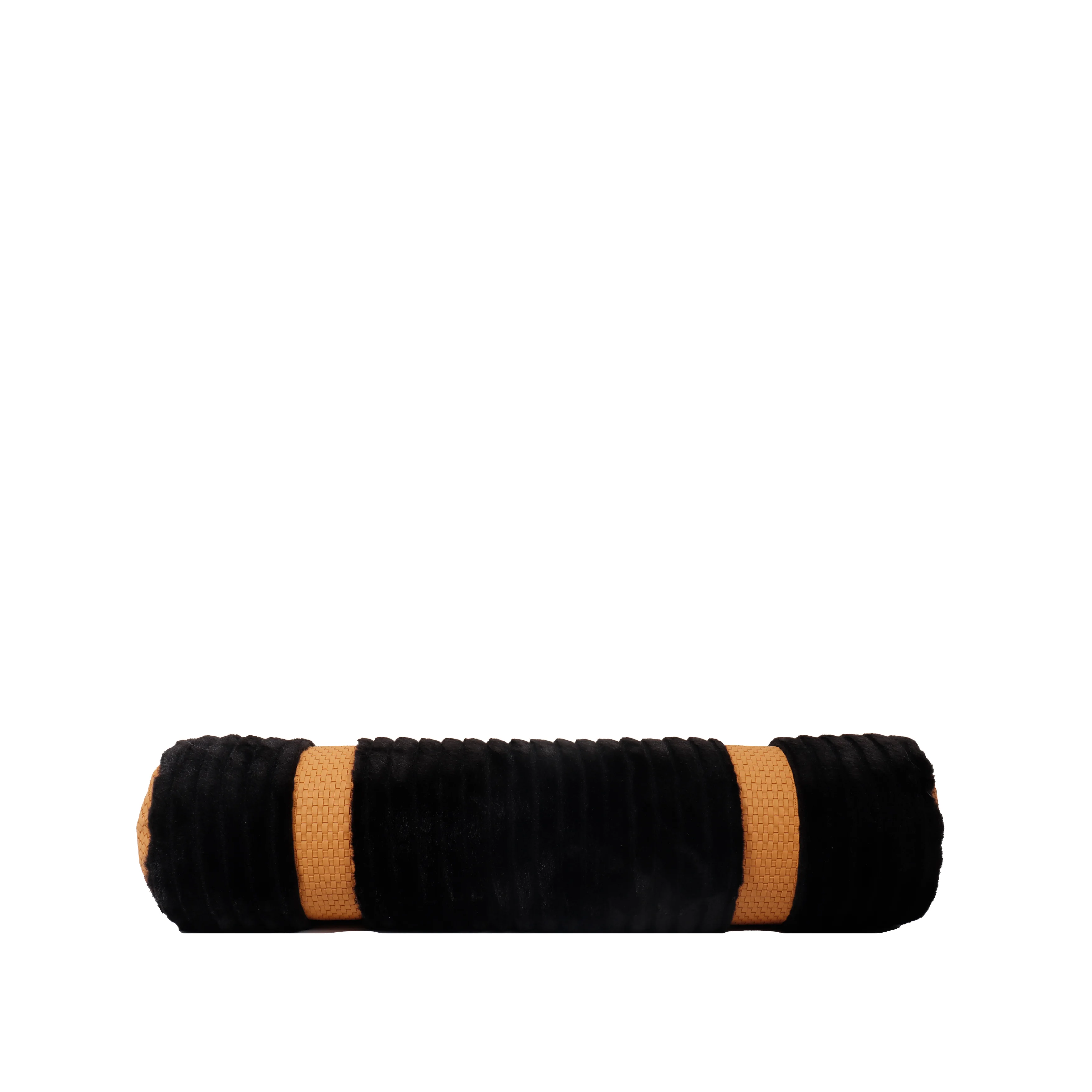 TIFFHOME Organic Customized Leather And Fur Cylindrical Pillow Bed Sofa Throw Pillow Cover Home Decorative Cushion Cover