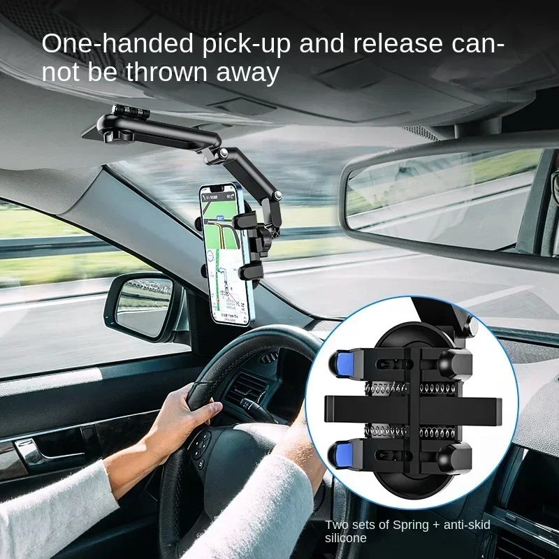 Multifunctional Car Phone Holder Sun Visor Rear Seat Camera Kitchen Table Phone Holder Car Interior Accessories