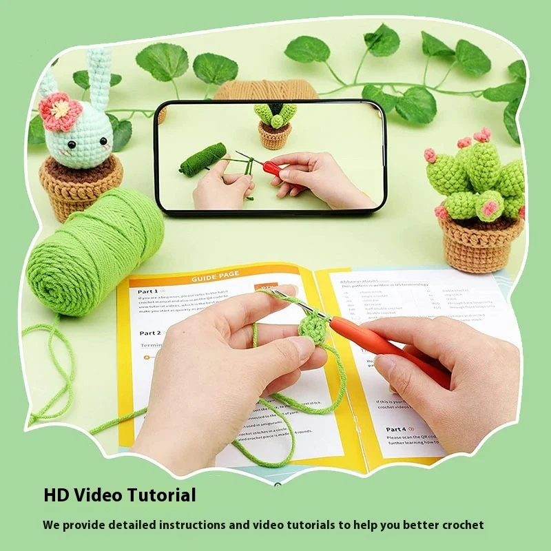 DIY Crochet Kit for Beginners Cotton Material DIY Gift Pack Cute Animal Series Ornament for Unisex Hot Selling