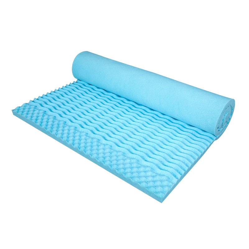 Vacuum Packed Factory Hot Sell High-Density Memory Foam Beauty Blue Bed Airflow Topper 5-Zone gel Memory Foam Mattress