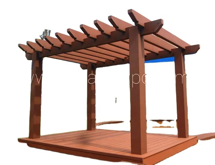 outdoor wood look wpc pergola