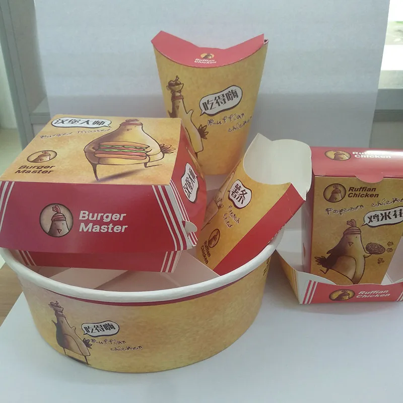 Custom Made China Supplier Wholesale Food Delivery Fried Chicken Packaging Box For Food Insulation