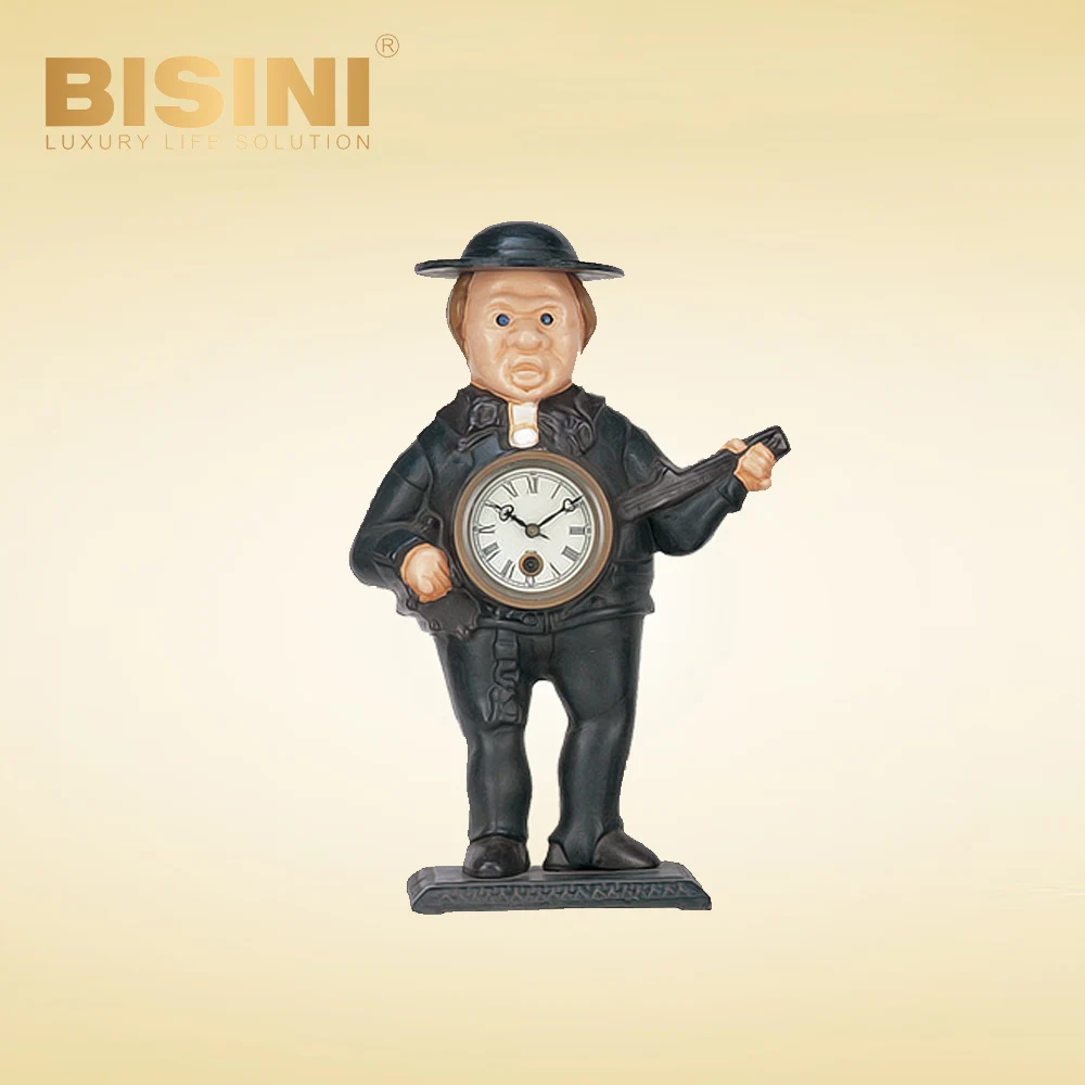Creative personality classical desk clock Military police table clock small ornaments