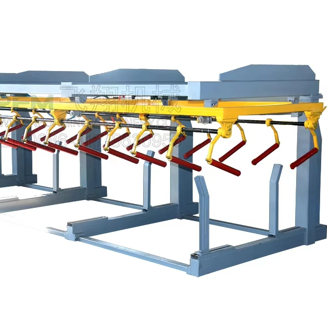 Automatic palletizer for collection of roof panels after manufacturing