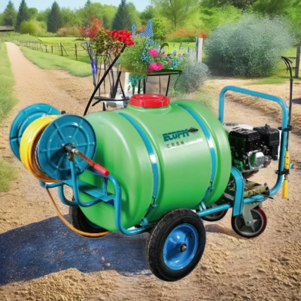 160L Portable Fog Machine 5.5 HP Gasoline Engine Range Four-Wheeled Trolley Hand Push High Pressure Drug sprayer for agricult