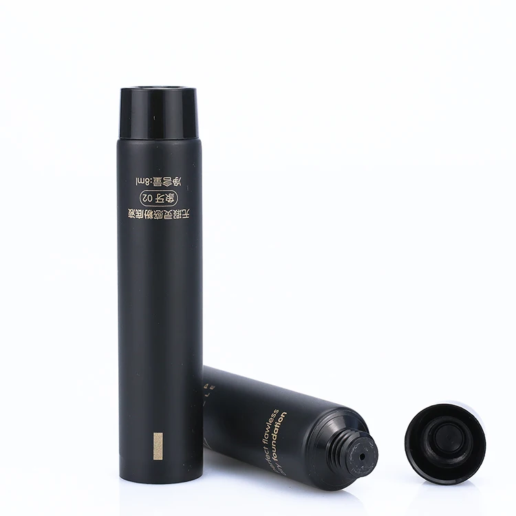 Wholesale Cosmetic Soft Plastic Tube , Free Sample Cosmetic Packing Matt Black Squeeze Tube