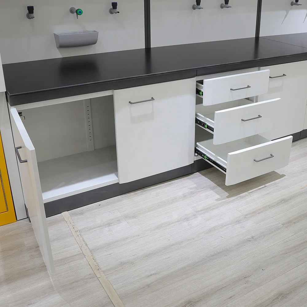 Laboratory Work Benches Chemistry Epoxy Resin Lab Bench Top With Cabinet