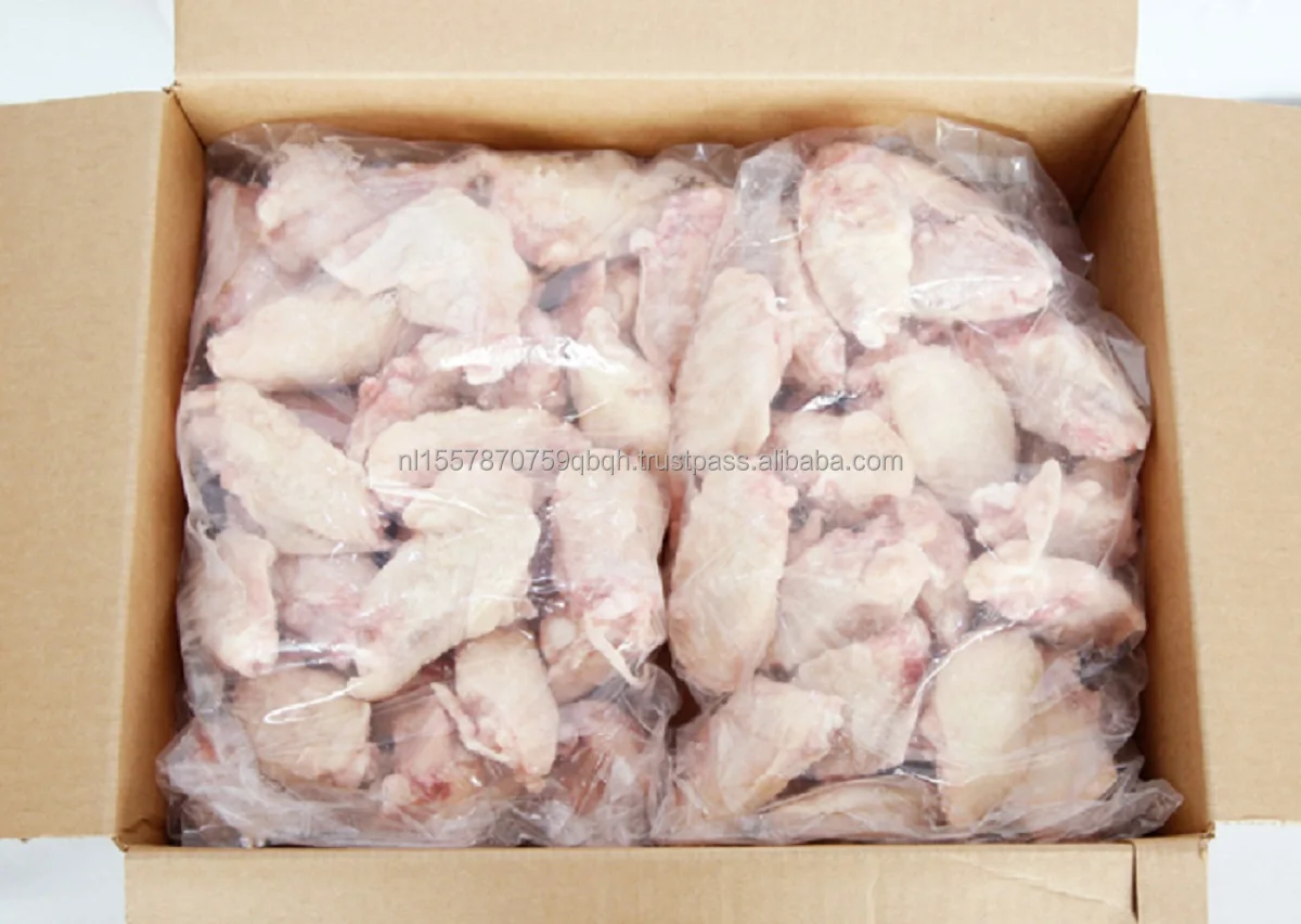 Halal Certified Frozen Chicken Wings For Sale Brazilian Origin 3 Joint Chicken Wings Chicken Mid Joint Wings Export to China