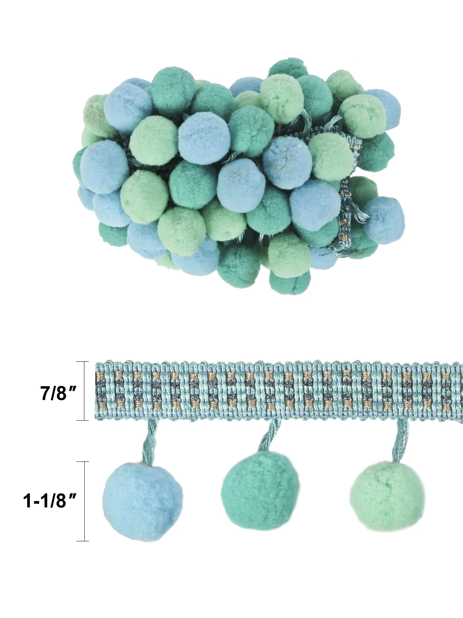 
Wholesale Hot Sale Curtain Pillow Fabric Fringe Tassel pom pom trim 