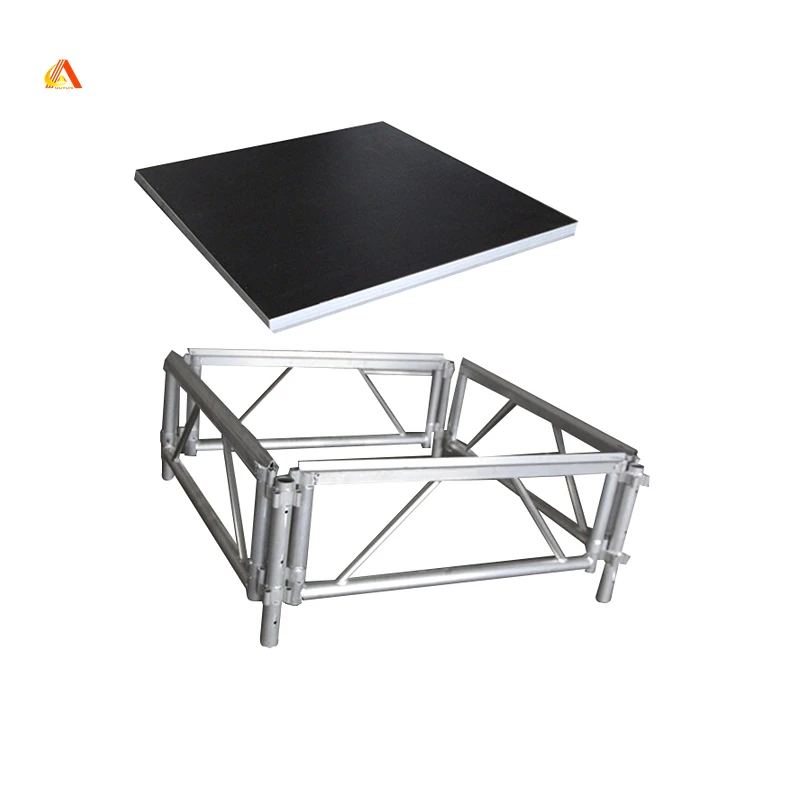 Manufacturer Supply Aluminum Alloy Stage With Stairs And Handrail Exhibition Concert Truss stage
