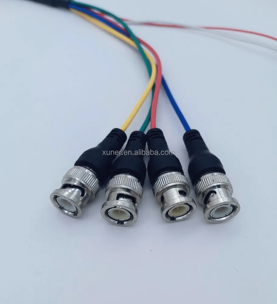 Male 21Pin 20Pin Scart to RCA BNC adapter Cable