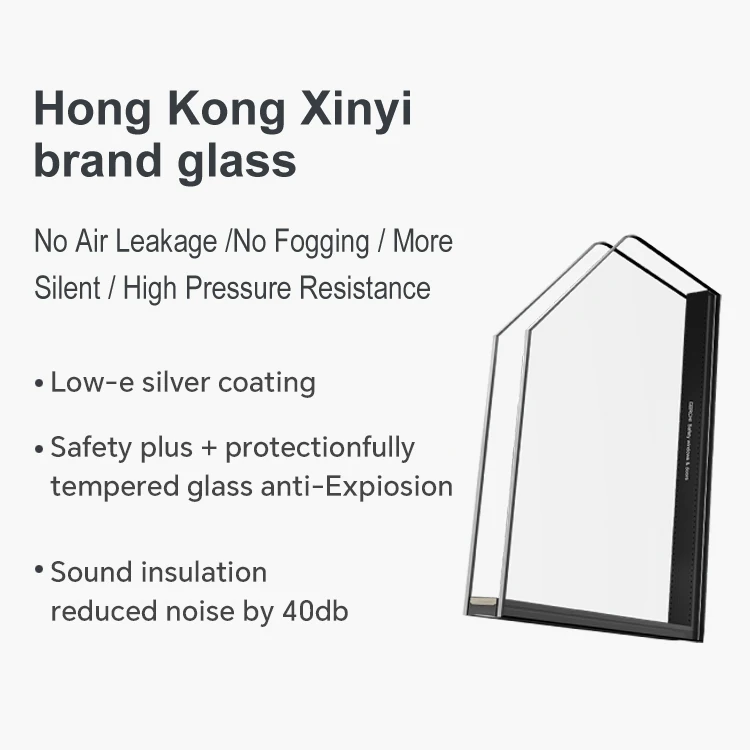 DERCHI NFRC Factory Wholesale Modern Style Soundproof Aluminium Windows Thermal Break Energy Efficient Replace Casement Window